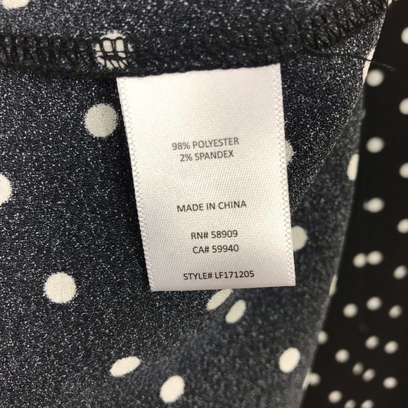 Gianni Bini Black Polka Dot Flare Sleeve Button Front Tie Back Dress Size S - Picture 5 of 6